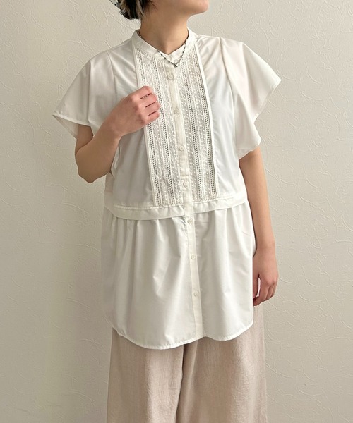 LHELBIE（レルビエ）の「ペプラム切替ブラウス（シャツ/ブラウス・レディース・ブラック/ブラウン/ホワイト・M）」の8枚目の写真