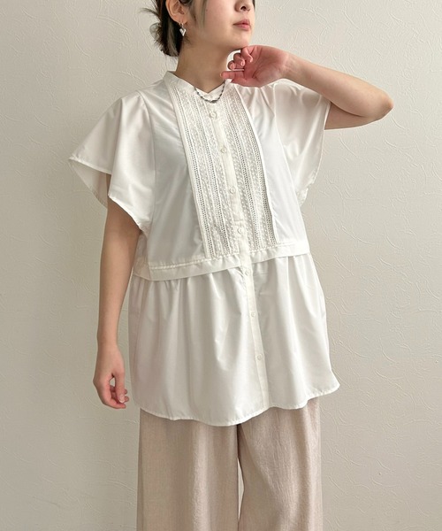 LHELBIE（レルビエ）の「ペプラム切替ブラウス（シャツ/ブラウス・レディース・ブラック/ブラウン/ホワイト・M）」の5枚目の写真