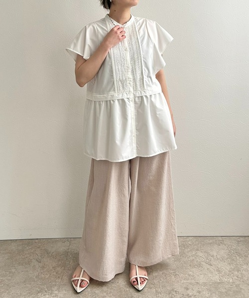 LHELBIE（レルビエ）の「ペプラム切替ブラウス（シャツ/ブラウス・レディース・ブラック/ブラウン/ホワイト・M）」の9枚目の写真