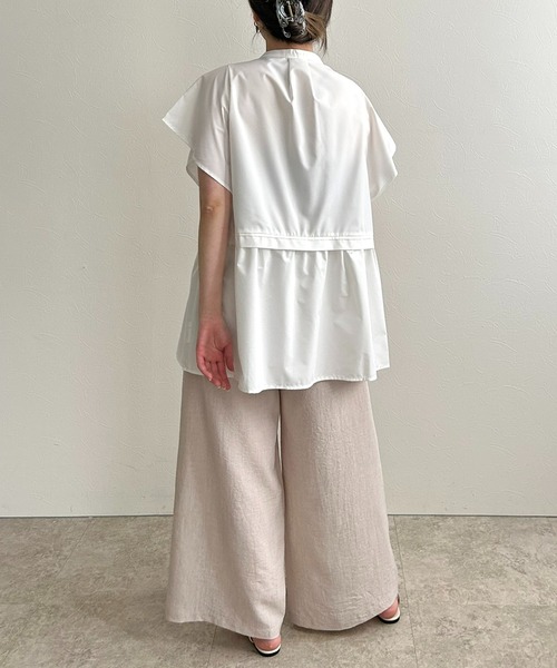 LHELBIE（レルビエ）の「ペプラム切替ブラウス（シャツ/ブラウス・レディース・ブラック/ブラウン/ホワイト・M）」の10枚目の写真