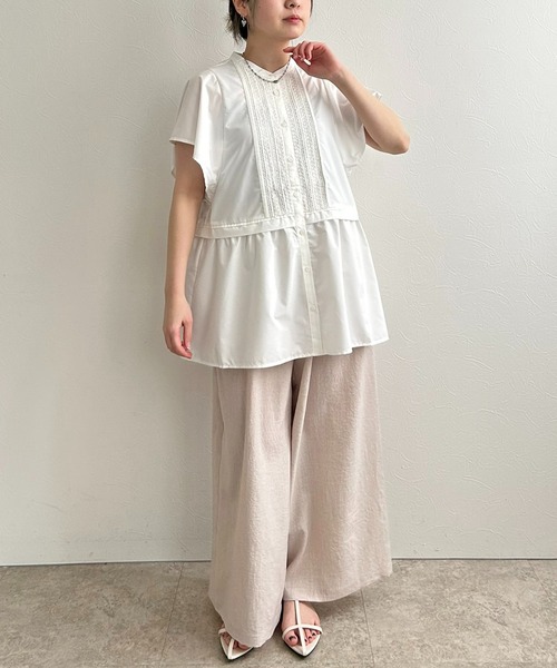 LHELBIE（レルビエ）の「ペプラム切替ブラウス（シャツ/ブラウス・レディース・ブラック/ブラウン/ホワイト・M）」の11枚目の写真