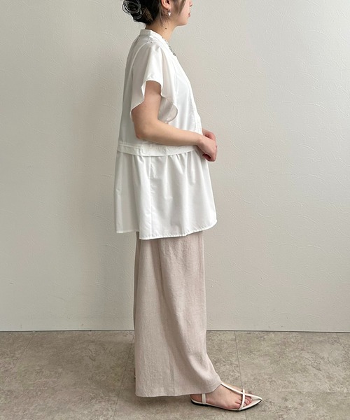 LHELBIE（レルビエ）の「ペプラム切替ブラウス（シャツ/ブラウス・レディース・ブラック/ブラウン/ホワイト・M）」の12枚目の写真