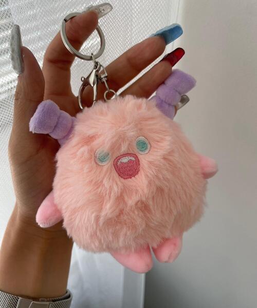 WEGO(ウィゴー)の「WEGO/びっくりモンスターぬいぐるみキーホルダー(キーホルダー・レディース・グリーン/ピンク/パープル・FREE)」の6枚目の写真