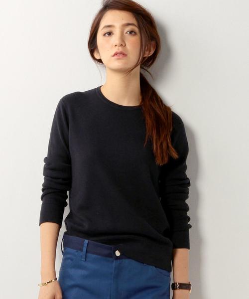 UNITED ARROWS（ユナイテッドアローズ）の「UWBT CO/CA クルーネック ニット◆（ニット/セーター・レディース・オフホワイト/グレー/オリーブ/ネイビー・フリー）」の4枚目の写真