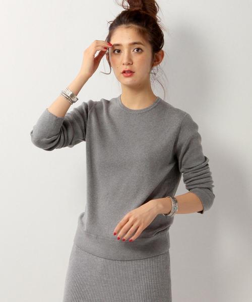 UNITED ARROWS（ユナイテッドアローズ）の「UWBT CO/CA クルーネック ニット◆（ニット/セーター・レディース・オフホワイト/グレー/オリーブ/ネイビー・フリー）」の3枚目の写真