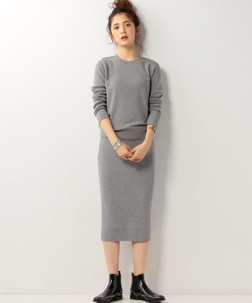 UNITED ARROWS（ユナイテッドアローズ）の「UWBT CO/CA クルーネック ニット◆（ニット/セーター・レディース・オフホワイト/グレー/オリーブ/ネイビー・フリー）」の8枚目の写真