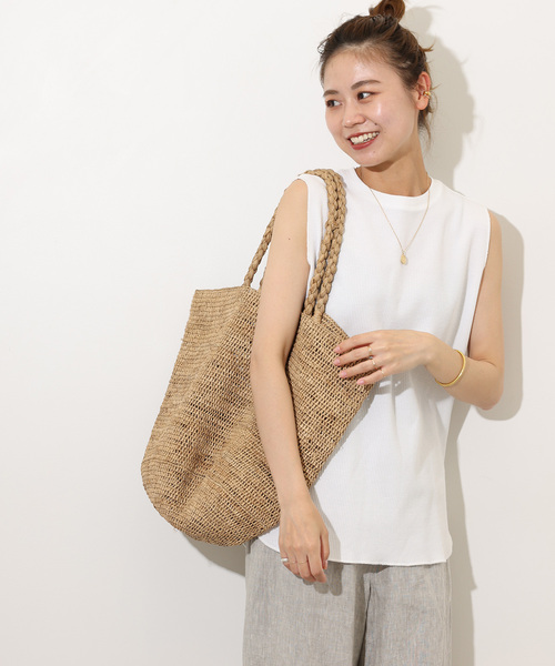 JOURNAL STANDARD relume（ジャーナルスタンダード　レリューム）の「《追加3》TCワッフルノースリーブ（Tシャツ/カットソー・レディース・ベージュ系その他/ホワイト/ブルー/チャコールグレー/ストーン/ブラック/バーガンディー・FREE）」の2枚目の写真