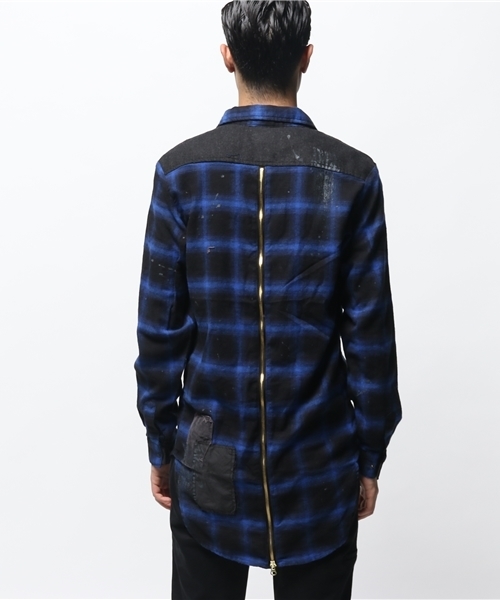 DANKE SCHON（ダンケシェーン）の「DankeSchon/ダンケシェーン/RepairCheck L/S Shirts（シャツ/ブラウス・メンズ・ブルー/レッド・FREE）」の5枚目の写真
