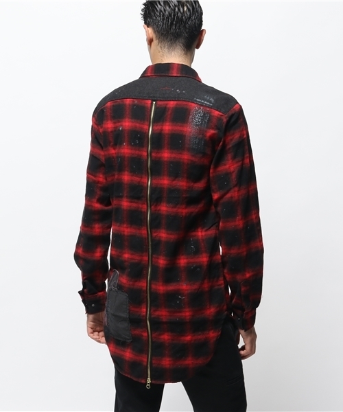 DANKE SCHON（ダンケシェーン）の「DankeSchon/ダンケシェーン/RepairCheck L/S Shirts（シャツ/ブラウス・メンズ・ブルー/レッド・FREE）」の9枚目の写真