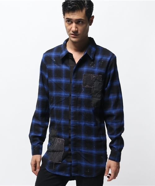 DANKE SCHON（ダンケシェーン）の「DankeSchon/ダンケシェーン/RepairCheck L/S Shirts（シャツ/ブラウス・メンズ・ブルー/レッド・FREE）」の16枚目の写真