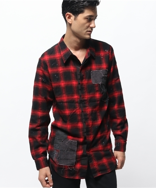 DANKE SCHON（ダンケシェーン）の「DankeSchon/ダンケシェーン/RepairCheck L/S Shirts（シャツ/ブラウス・メンズ・ブルー/レッド・FREE）」の17枚目の写真