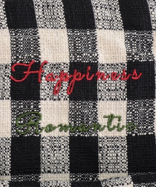 VIBGYOR Women（ヴィブジョー　ウィメン）の「【urge select】ギンガムチェック リボン柄 刺繍 ミニ トートバッグ（トートバッグ・レディース・ピンク/ブラック/グリーン・FREE）」の13枚目の写真