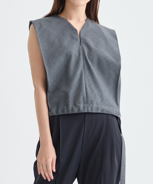 THE TOKYO（ザトウキョウ）の「【THE TOKYO/ザトウキョウ】Light Washable 2way Tops/ライトウォッシャブルトップス/ブラウス（シャツ/ブラウス・レディース・ベージュ/グレー/ブラック・38/36）」の9枚目の写真
