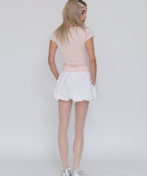 CRANK（クランク）の「CRANK／ストリングスリットT（Tシャツ/カットソー・レディース・ピンク/ブラック・FREE）」の18枚目の写真