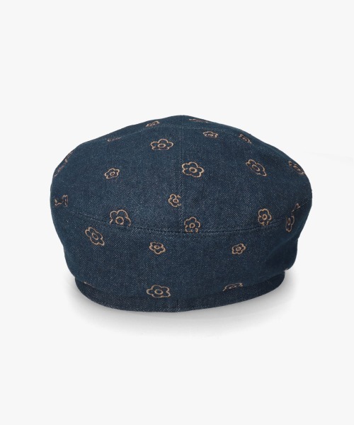 kaorinomori（カオリノモリ）の「kaorinomori フラワーコスベレー / カオリノモリ（ハンチング/ベレー帽・レディース・ネイビー/イエロー・M/57.5cm）」の11枚目の写真