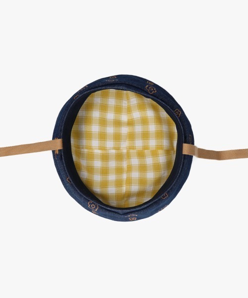 kaorinomori（カオリノモリ）の「kaorinomori フラワーコスベレー / カオリノモリ（ハンチング/ベレー帽・レディース・ネイビー/イエロー・M/57.5cm）」の10枚目の写真