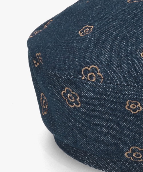 kaorinomori（カオリノモリ）の「kaorinomori フラワーコスベレー / カオリノモリ（ハンチング/ベレー帽・レディース・ネイビー/イエロー・M/57.5cm）」の9枚目の写真