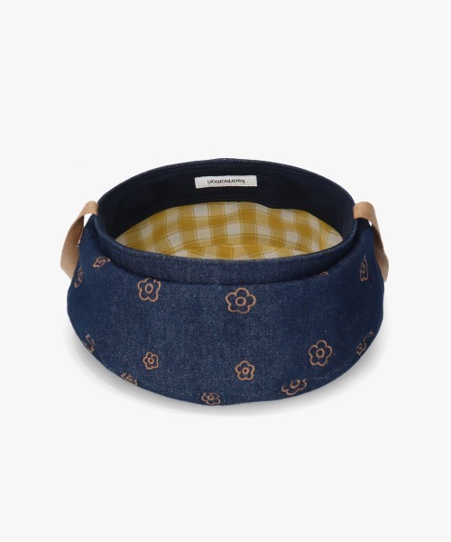 kaorinomori（カオリノモリ）の「kaorinomori フラワーコスベレー / カオリノモリ（ハンチング/ベレー帽・レディース・ネイビー/イエロー・M/57.5cm）」の7枚目の写真