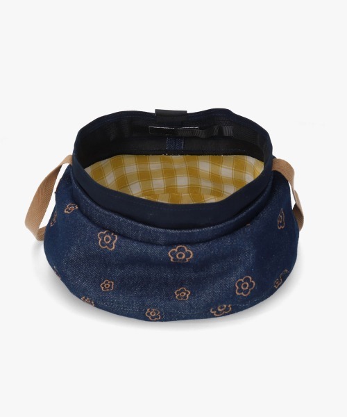 kaorinomori（カオリノモリ）の「kaorinomori フラワーコスベレー / カオリノモリ（ハンチング/ベレー帽・レディース・ネイビー/イエロー・M/57.5cm）」の6枚目の写真