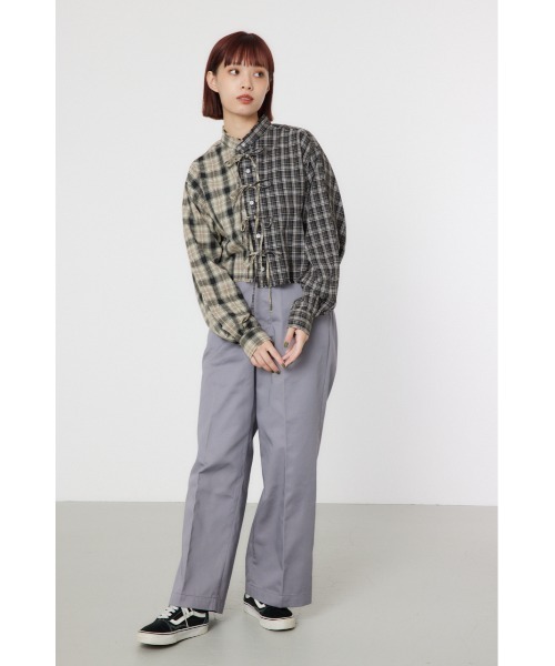 RODEO CROWNS WIDE BOWL(ロデオクラウンズワイドボウル)の「リボンクロップドシャツ(シャツ/ブラウス・レディース・ブラック系その他/ブルー/ホワイト・FREE)」の20枚目の写真