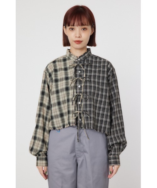 RODEO CROWNS WIDE BOWL(ロデオクラウンズワイドボウル)の「リボンクロップドシャツ(シャツ/ブラウス・レディース・ブラック系その他/ブルー/ホワイト・FREE)」の22枚目の写真