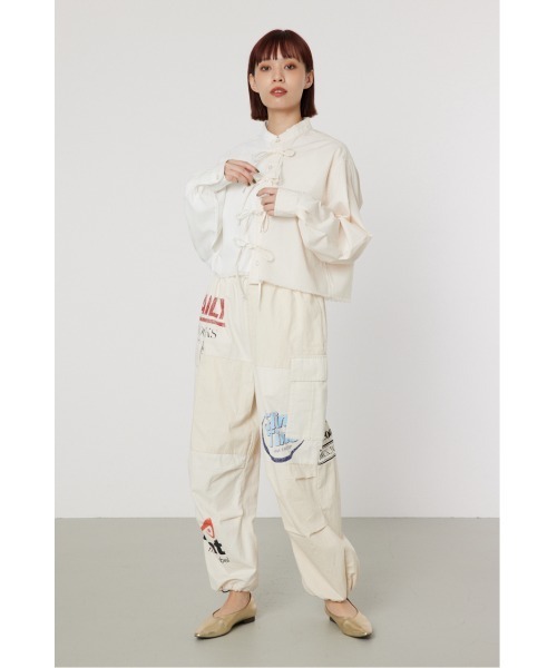 RODEO CROWNS WIDE BOWL(ロデオクラウンズワイドボウル)の「リボンクロップドシャツ(シャツ/ブラウス・レディース・ブラック系その他/ブルー/ホワイト・FREE)」の13枚目の写真