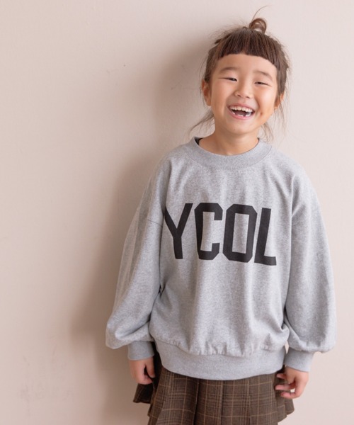 LOWRYS FARM(ローリーズファーム)の「BIGロゴプルオーバーLS 142507(Tシャツ/カットソー・キッズ・ネイビー/オレンジ/パープル/グレー・110cm/120cm/130cm/140cm/150cm)」の2枚目の写真