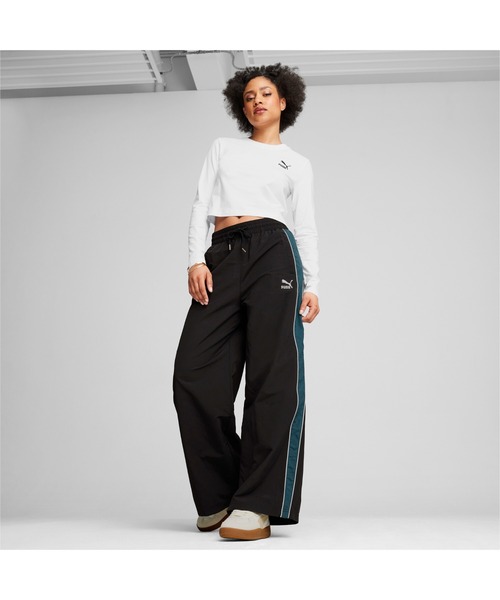 PUMA（プーマ）の「PUMA プーマ ウィメンズ PLAY.LOUD. T7 ウーブン トラックパンツ（その他パンツ・レディース・ブラック・X-LARGE/LARGE/SMALL/MEDIUM）」の3枚目の写真