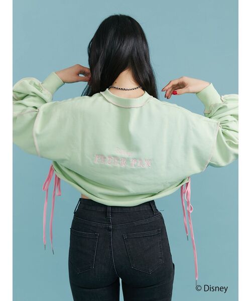 jouetie（ジュエティ）の「【ディズニーコレクション】サイドリボンクロップドプルオーバー（スウェット・レディース・レッド/グリーン/グレー・MEDIUM）」の6枚目の写真
