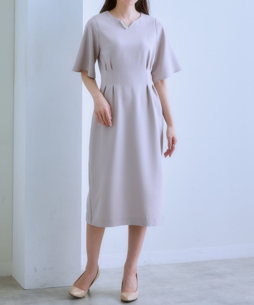 7days Life Styling(セブンデイズライフスタイリング)の「ダブルクロスキーネックコクーンワンピース(ワンピース・レディース・ベージュ/ネイビー/チャコール・LL/L/M/S)」の12枚目の写真