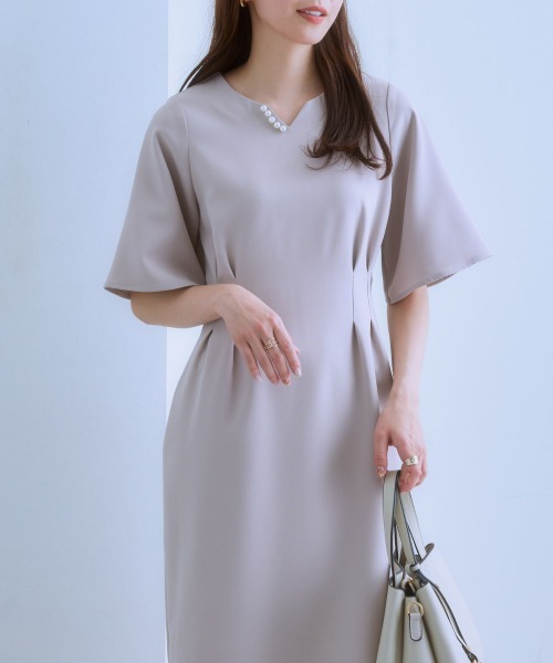 7days Life Styling(セブンデイズライフスタイリング)の「ダブルクロスキーネックコクーンワンピース(ワンピース・レディース・ベージュ/ネイビー/チャコール・LL/L/M/S)」の11枚目の写真
