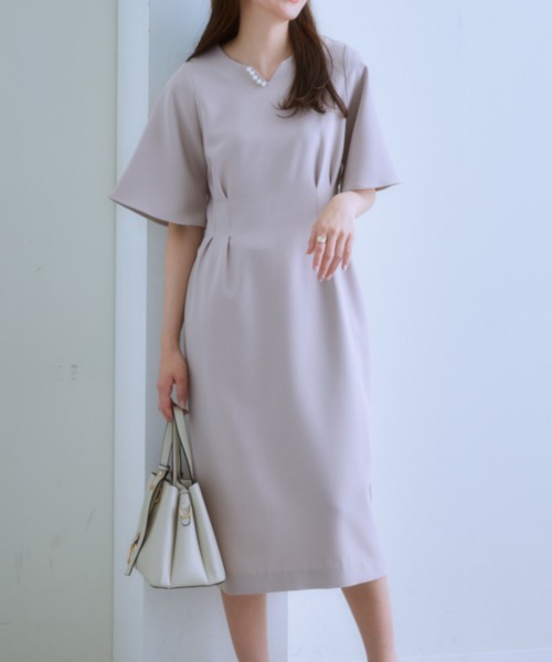 7days Life Styling(セブンデイズライフスタイリング)の「ダブルクロスキーネックコクーンワンピース(ワンピース・レディース・ベージュ/ネイビー/チャコール・LL/L/M/S)」の14枚目の写真