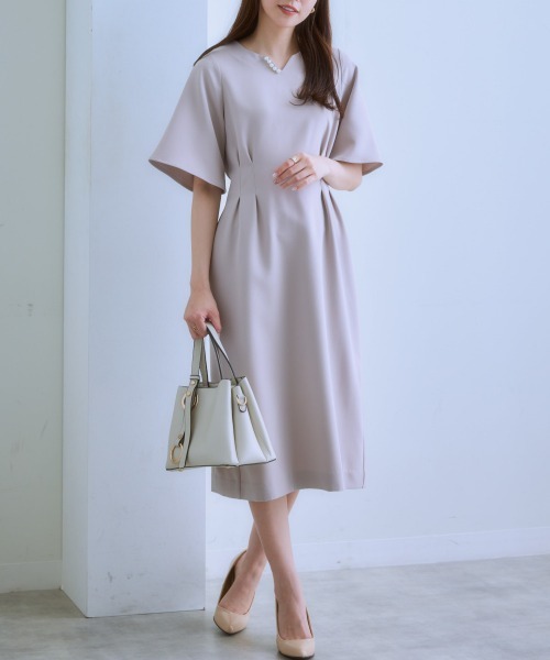 7days Life Styling(セブンデイズライフスタイリング)の「ダブルクロスキーネックコクーンワンピース(ワンピース・レディース・ベージュ/ネイビー/チャコール・LL/L/M/S)」の15枚目の写真