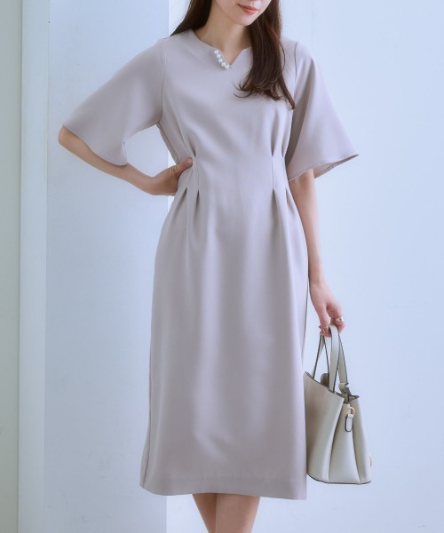 7days Life Styling(セブンデイズライフスタイリング)の「ダブルクロスキーネックコクーンワンピース(ワンピース・レディース・ベージュ/ネイビー/チャコール・LL/L/M/S)」の16枚目の写真
