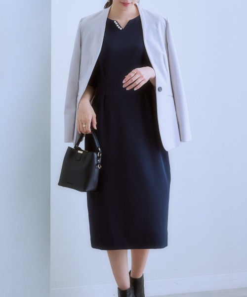 7days Life Styling(セブンデイズライフスタイリング)の「ダブルクロスキーネックコクーンワンピース(ワンピース・レディース・ベージュ/ネイビー/チャコール・LL/L/M/S)」の22枚目の写真