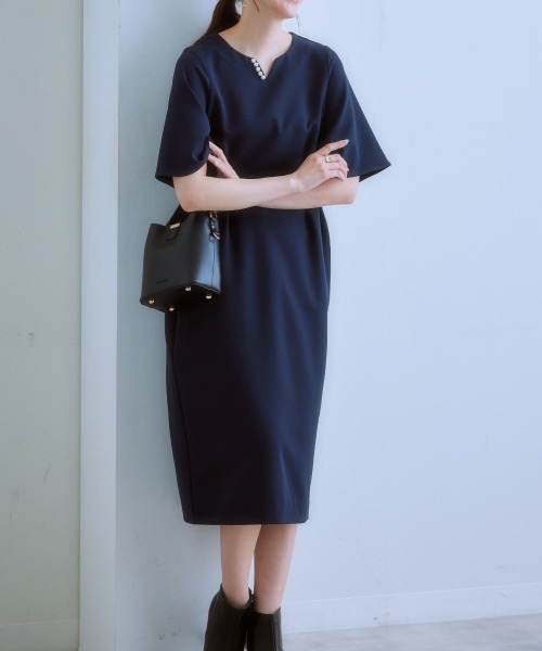 7days Life Styling(セブンデイズライフスタイリング)の「ダブルクロスキーネックコクーンワンピース(ワンピース・レディース・ベージュ/ネイビー/チャコール・LL/L/M/S)」の20枚目の写真