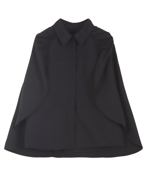 ENFOLDノースリーブケープトップス 38 Black ENFOLDノースリーブケープトップス 38 Black ENFOLDノースリーブケープ