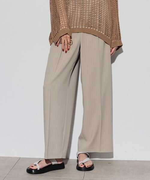 GALLEST(ギャレスト)の「◆イージーストレートワイドパンツ(その他パンツ・レディース・ベージュ系その他6/ブラック/チャコールグレー/ブラック系2・34/36/38/40)」の1枚目の写真