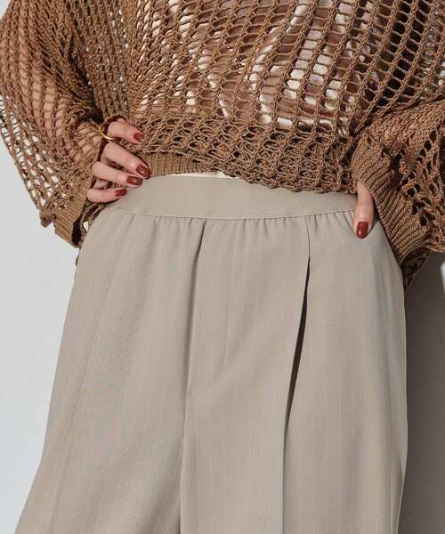 GALLEST(ギャレスト)の「◆イージーストレートワイドパンツ(その他パンツ・レディース・ベージュ系その他6/ブラック/チャコールグレー/ブラック系2・34/36/38/40)」の9枚目の写真