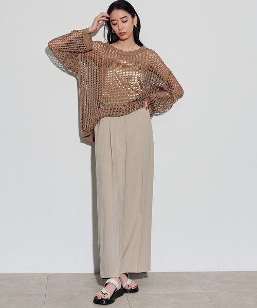 GALLEST(ギャレスト)の「◆イージーストレートワイドパンツ(その他パンツ・レディース・ベージュ系その他6/ブラック/チャコールグレー/ブラック系2・34/36/38/40)」の10枚目の写真