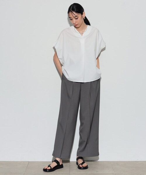 GALLEST(ギャレスト)の「◆イージーストレートワイドパンツ(その他パンツ・レディース・ベージュ系その他6/ブラック/チャコールグレー/ブラック系2・34/36/38/40)」の14枚目の写真