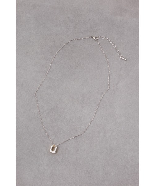 AZUL by moussy（アズールバイマウジー）の「スクエアメタルオーバーラップネックレス（ネックレス・レディース・シルバー/ゴールド系その他・FREE）」の10枚目の写真