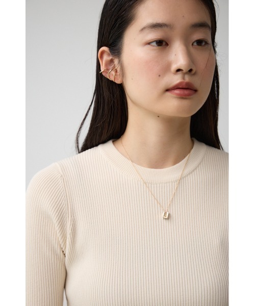 AZUL by moussy（アズールバイマウジー）の「スクエアメタルオーバーラップネックレス（ネックレス・レディース・シルバー/ゴールド系その他・FREE）」の6枚目の写真