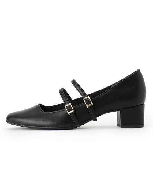 ESPERANZA（エスペランサ）の「ダブルストラップパンプス（パンプス・レディース・アイボリー/ブラック/ブラック系1・22.5cm/23.0cm/23.5cm/24.0cm/24.5cm/22.0cm）」の4枚目の写真