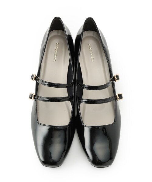 ESPERANZA（エスペランサ）の「ダブルストラップパンプス（パンプス・レディース・アイボリー/ブラック/ブラック系1・22.5cm/23.0cm/23.5cm/24.0cm/24.5cm/22.0cm）」の6枚目の写真