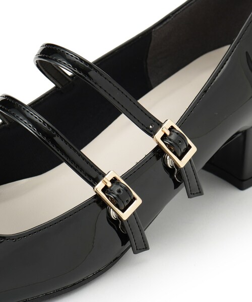 ESPERANZA（エスペランサ）の「ダブルストラップパンプス（パンプス・レディース・アイボリー/ブラック/ブラック系1・22.5cm/23.0cm/23.5cm/24.0cm/24.5cm/22.0cm）」の8枚目の写真