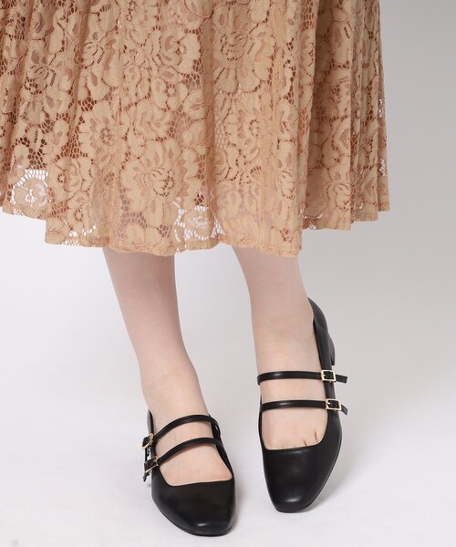 ESPERANZA（エスペランサ）の「ダブルストラップパンプス（パンプス・レディース・アイボリー/ブラック/ブラック系1・22.5cm/23.0cm/23.5cm/24.0cm/24.5cm/22.0cm）」の15枚目の写真