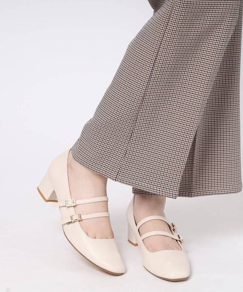 ESPERANZA（エスペランサ）の「ダブルストラップパンプス（パンプス・レディース・アイボリー/ブラック/ブラック系1・22.5cm/23.0cm/23.5cm/24.0cm/24.5cm/22.0cm）」の17枚目の写真