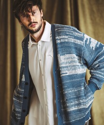 【NO ID.】Cotton Knit Reversible V-Neck Cardigan / コットン ニット リバーシブル Vネック カーディガン
