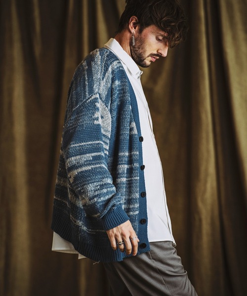 NO ID.(ノーアイディ)の「【NO ID.】Cotton Knit Reversible V-Neck Cardigan / コットン ニット リバーシブル Vネック カーディガン(カーディガン/ボレロ・メンズ・アイボリー/ブルーグレー/ブラック・ONE SIZE)」の14枚目の写真